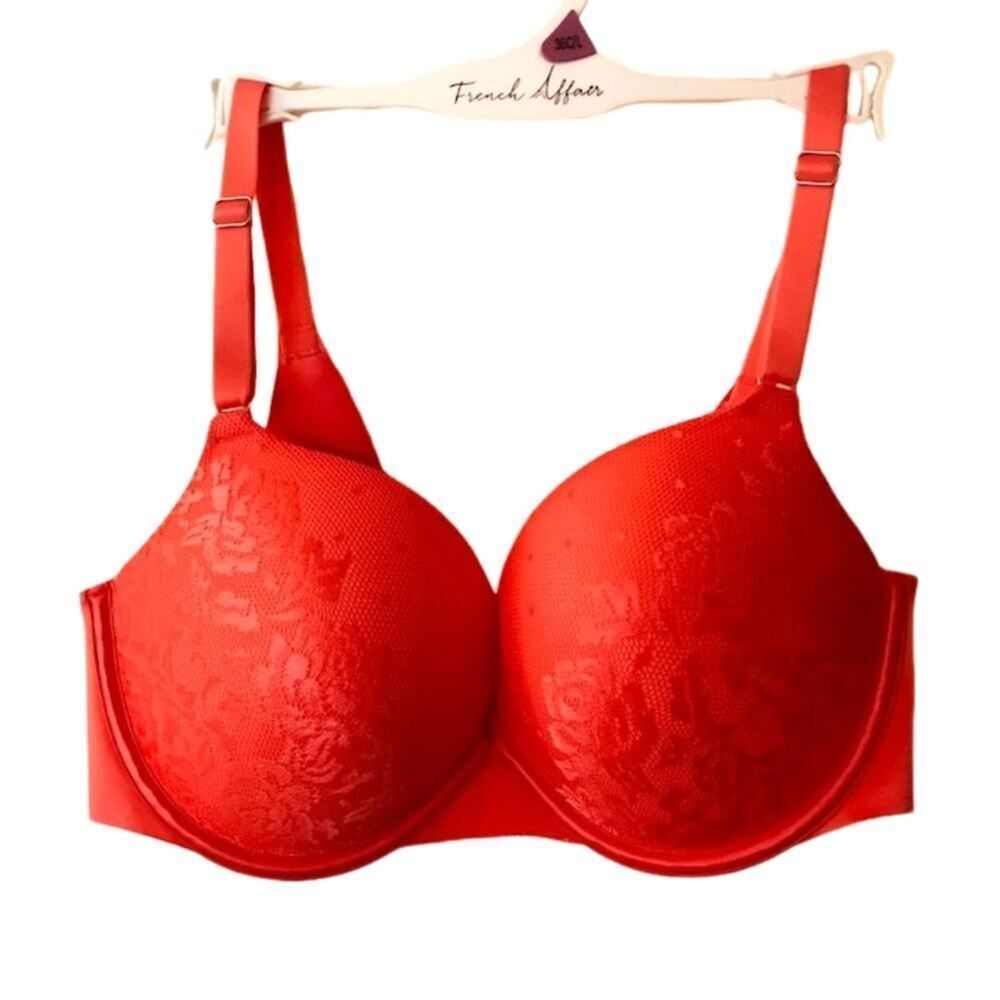 Secret Treasures Women's Bra Lace 36 D Red-Pink